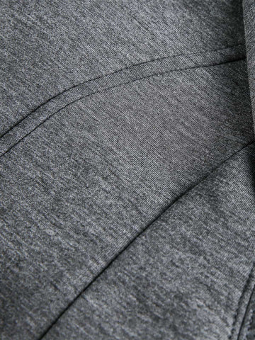 Panel Cut Stand Collar Zip Up Jacket 