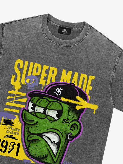 Graphic T-Shirt with Bold Monster Design for Streetwear Enthusiasts 