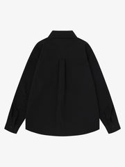 Camicia a maniche lunghe con stampa di teschio scuro