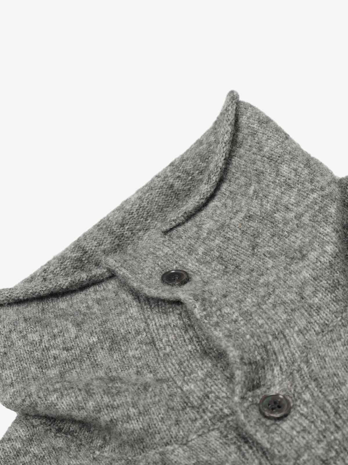 Retro High Neck Button-Down Knit Cardigan Sweater