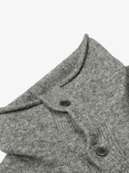 Retro High Neck Button-Down Knit Cardigan Sweater