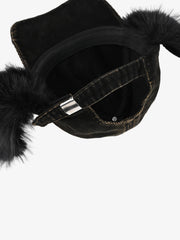 Street-style Retro Distressed Corduroy Duckbill Cap