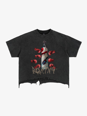 Distressed Boxing Graphic Tee
