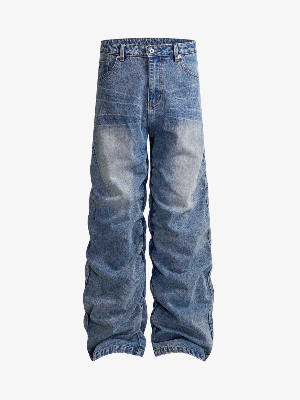 Y2K Faded Stacked Denim Jeans 