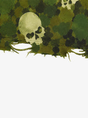 Skull Camo Racing Graphic Boxy Long Sleeve Tee