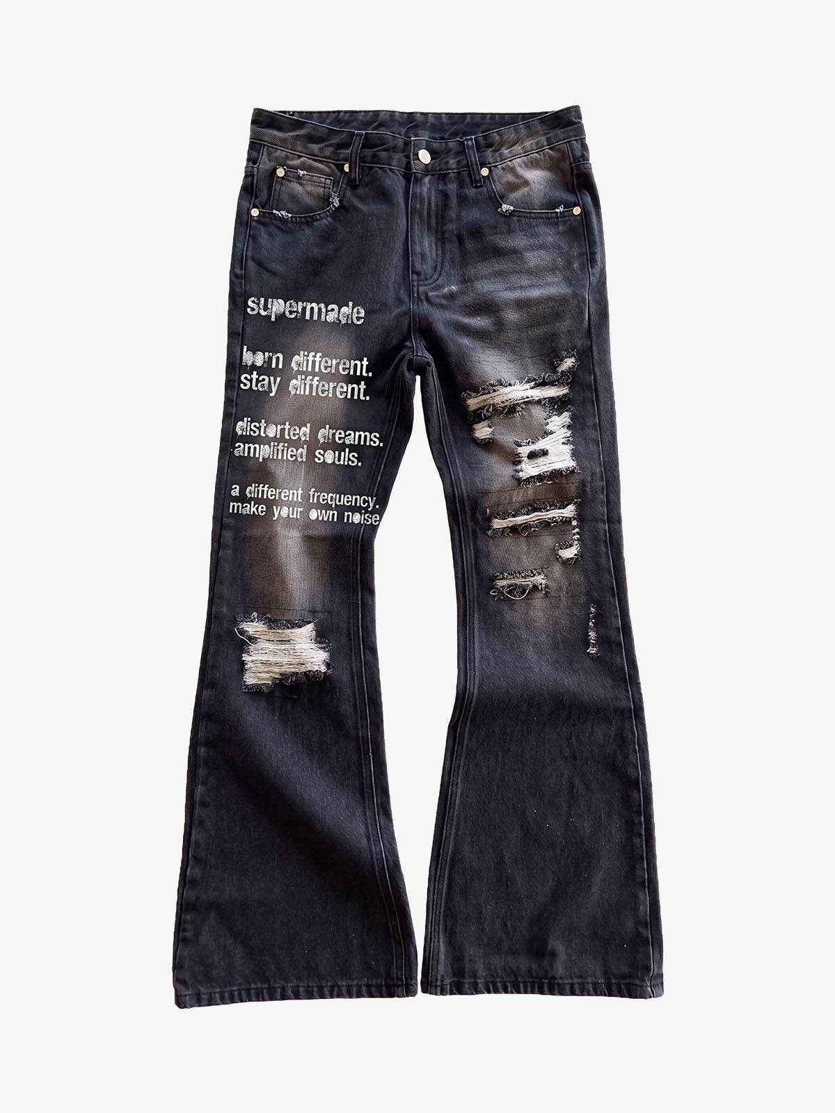 Distressed Ripped Slim Jeans