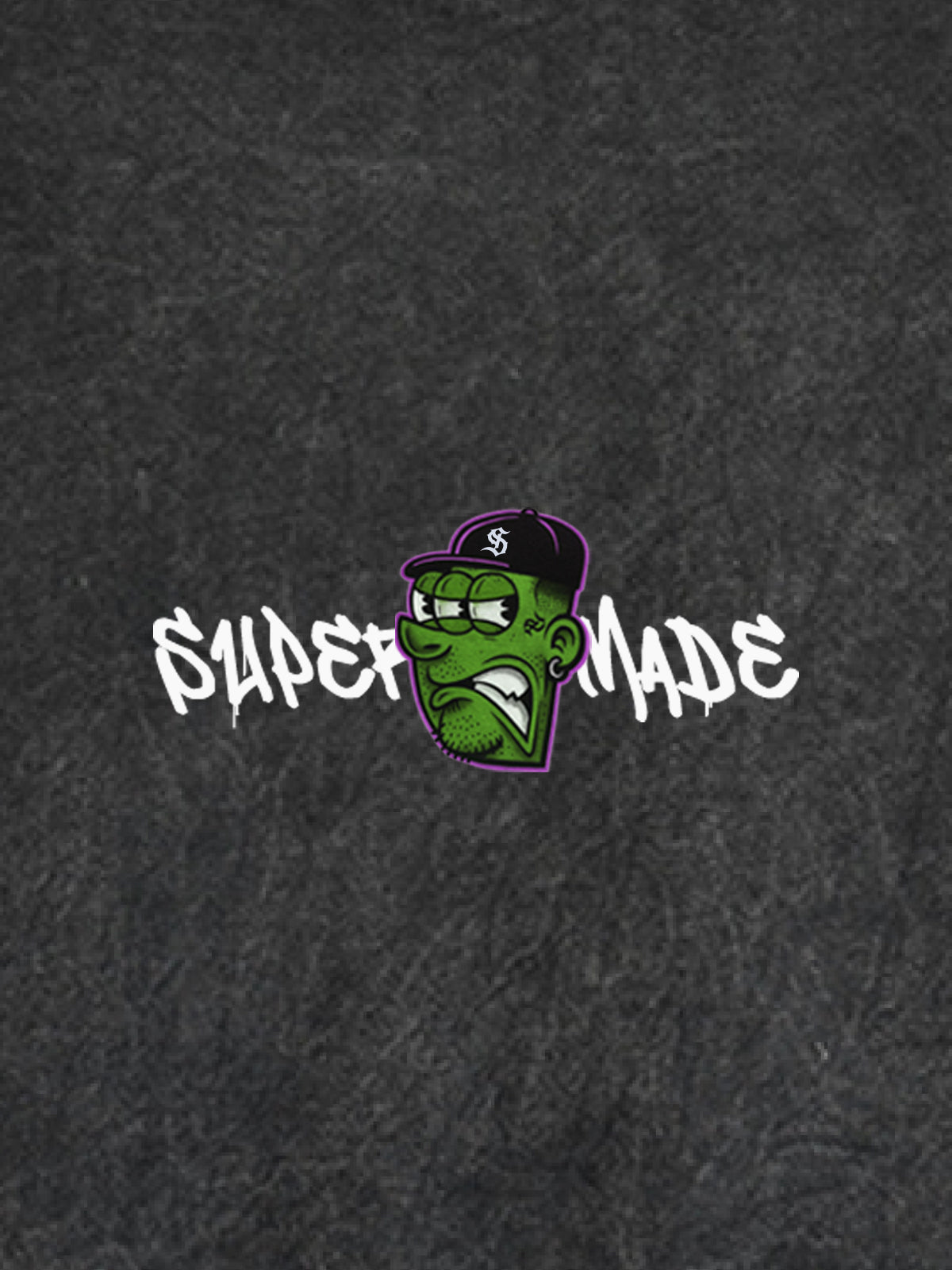 Supermade graffiti design hooded sweatshirt 
