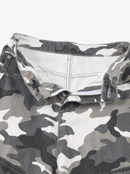 Camouflage Wide-Leg Trousers for Casual and Outdoor Adventures 