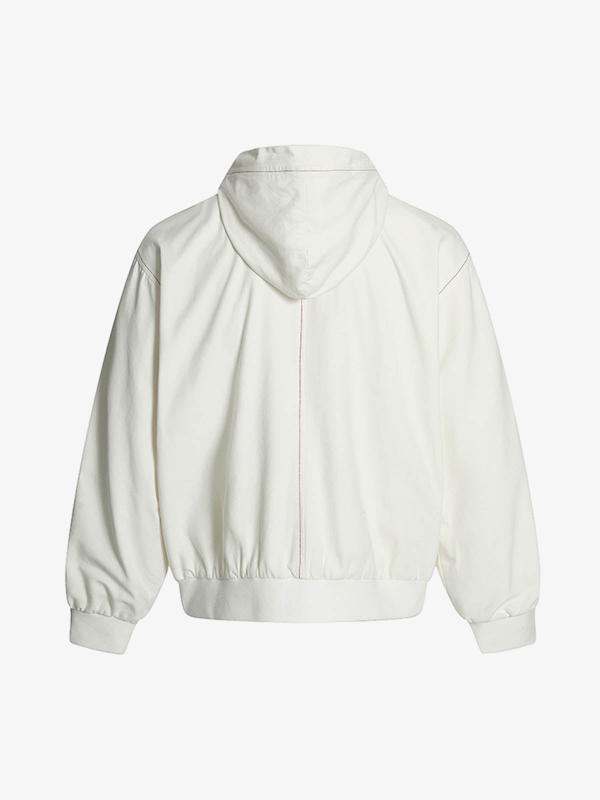 Contrast Stitch Hooded Zip Jacket