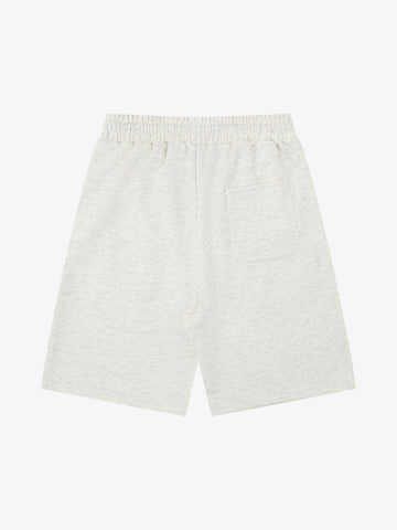Stamp Print Patch Pocket Knit Shorts 
