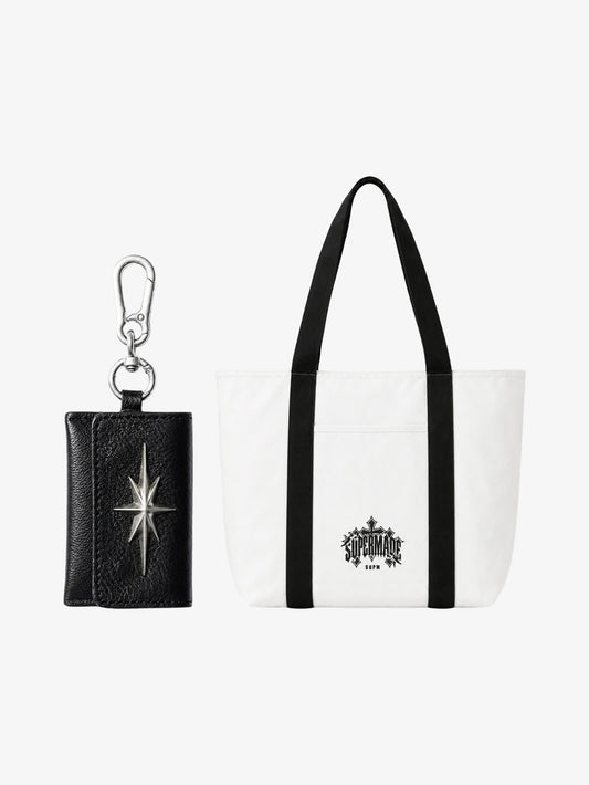 Back To School Canvas Tote Bag & Keychain Set
