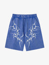 Distressed Thorn Rhinestone Shorts