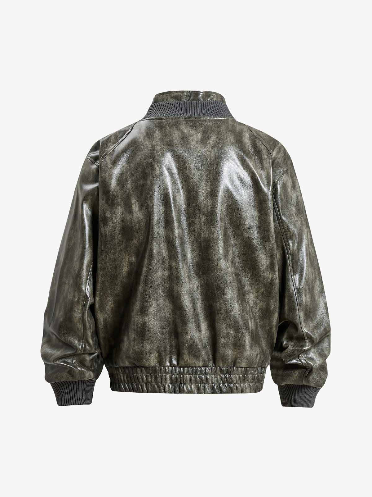 Structured Biker Leather Jacket