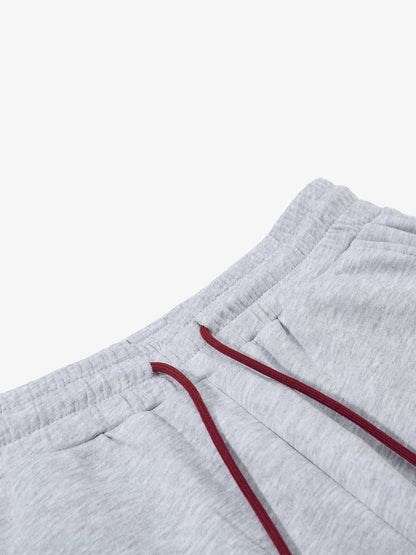 Retro Star Print Drawstring Wide-Leg Barrel Sweatpants 