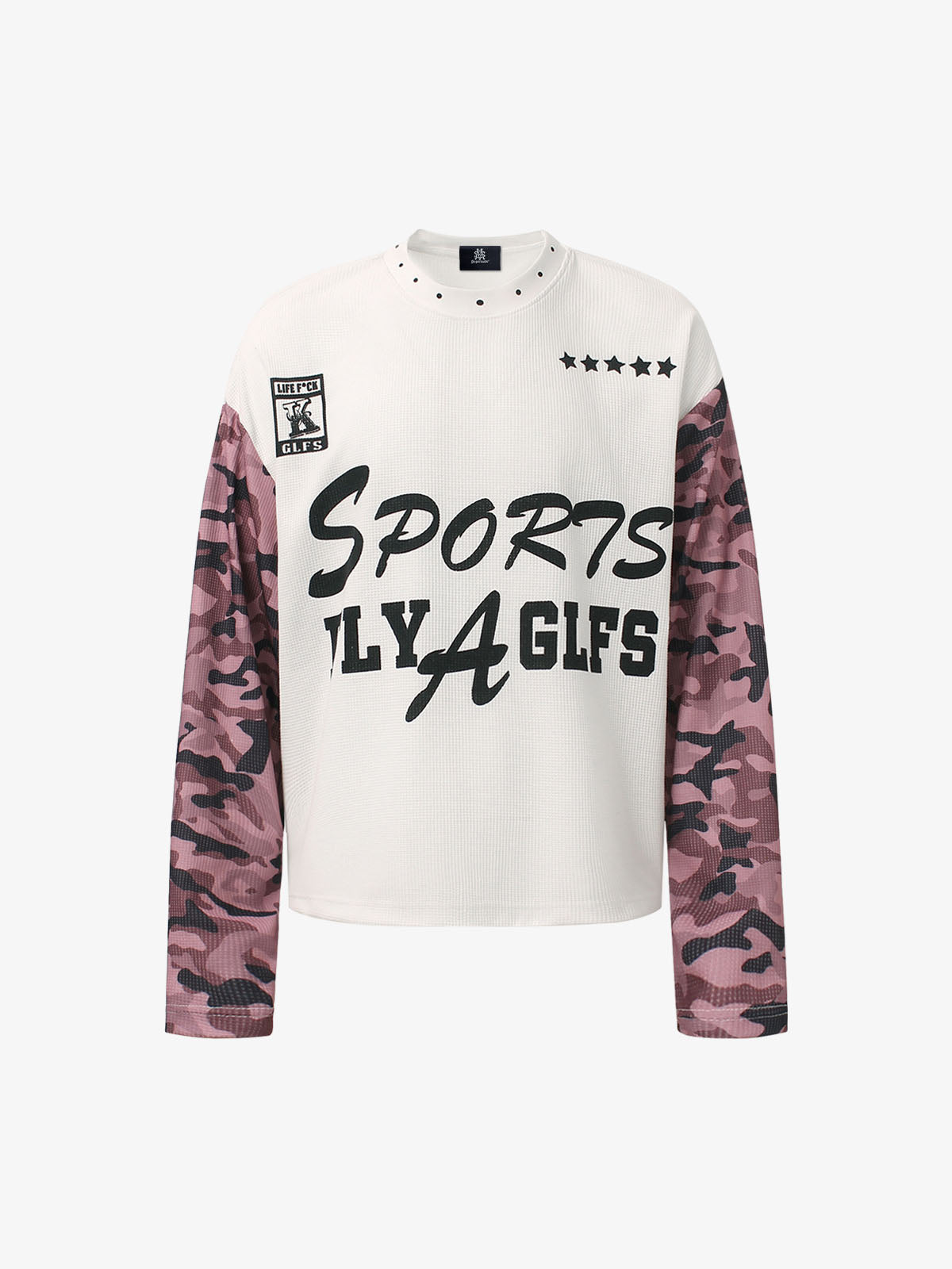 Camo Sleeve Sports Graphic Long-Sleeve Tee for Active Lifestyle 