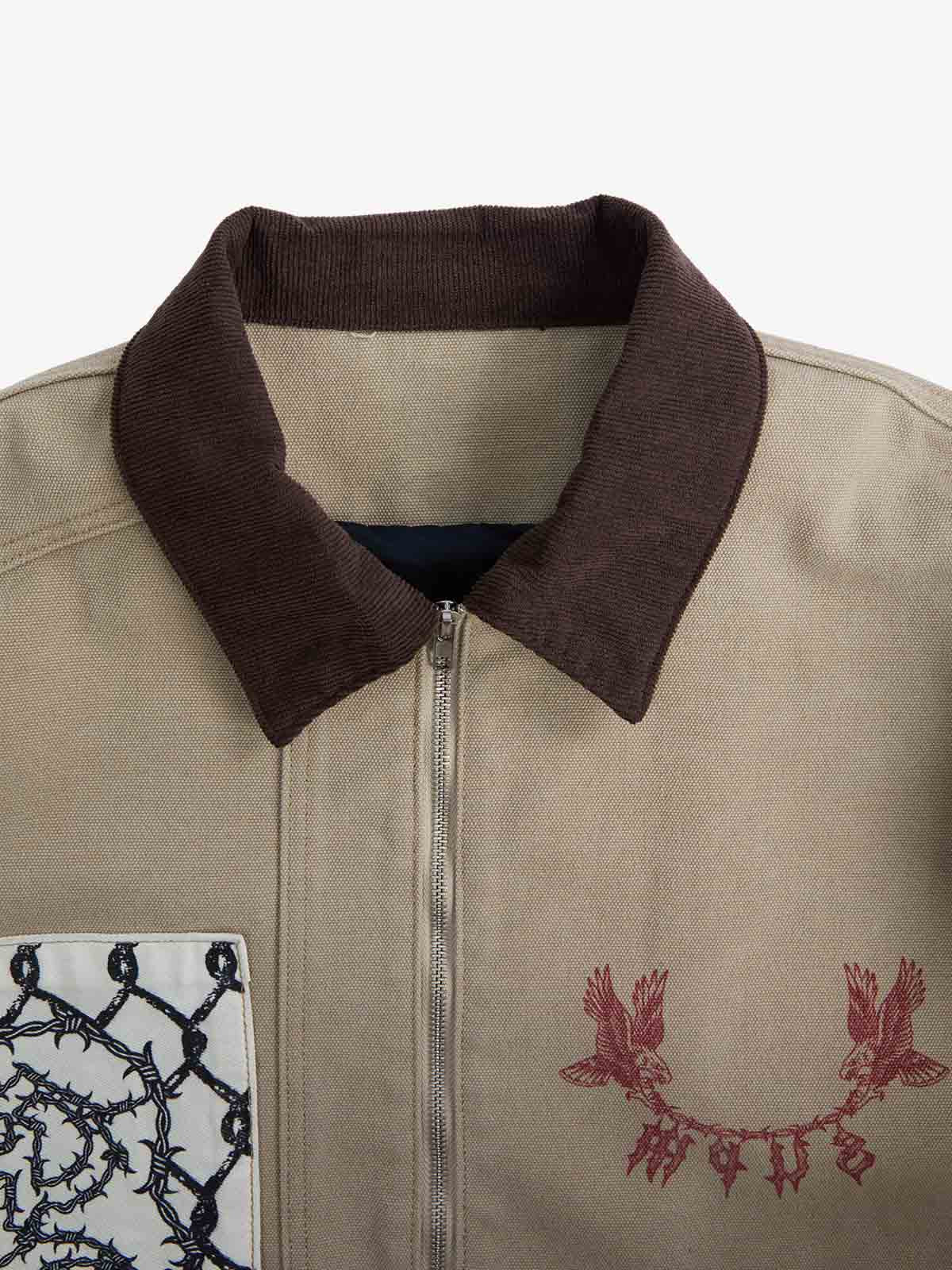 Supermade Multi-Element Appliqué Patchwork Denim Suit 