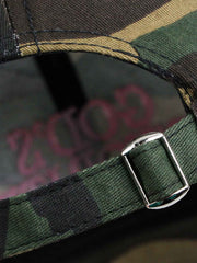 Classic Camo “God’s Favorite” Embroidery Curved Brim Baseball Cap 
