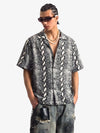 Vintage Snakeskin Cuban Collar Shirt