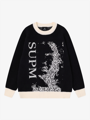 Street Portrait Jacquard Knit Sweater