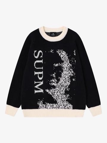 Street Portrait Jacquard Knit Sweater