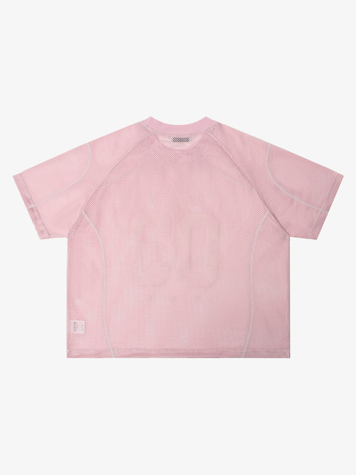 Mesh Jersey T-Shirt with Red Number 03 Print and Stitched Details 