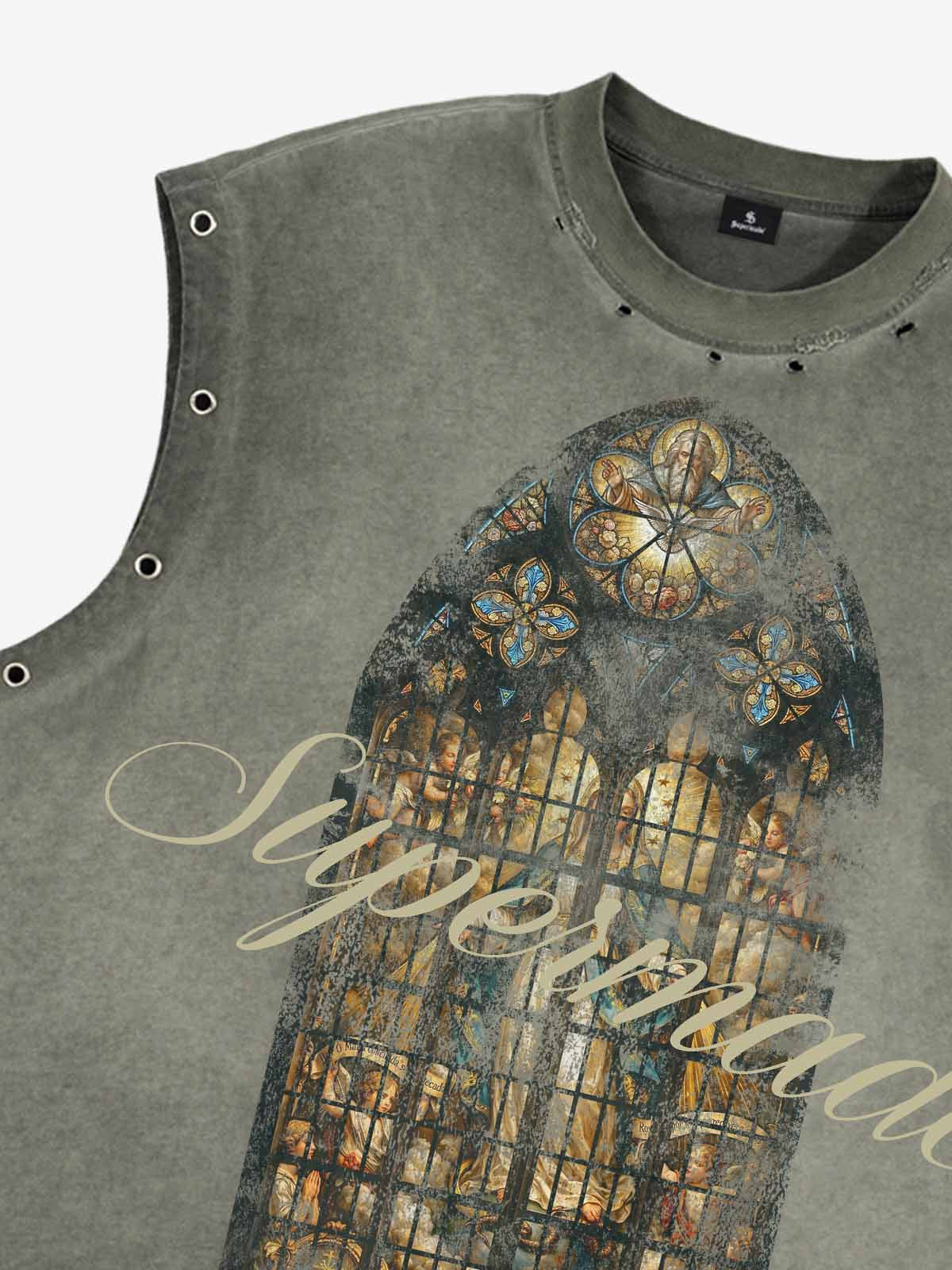 Vintage Cathedral Window Sleeveless T-Shirt 