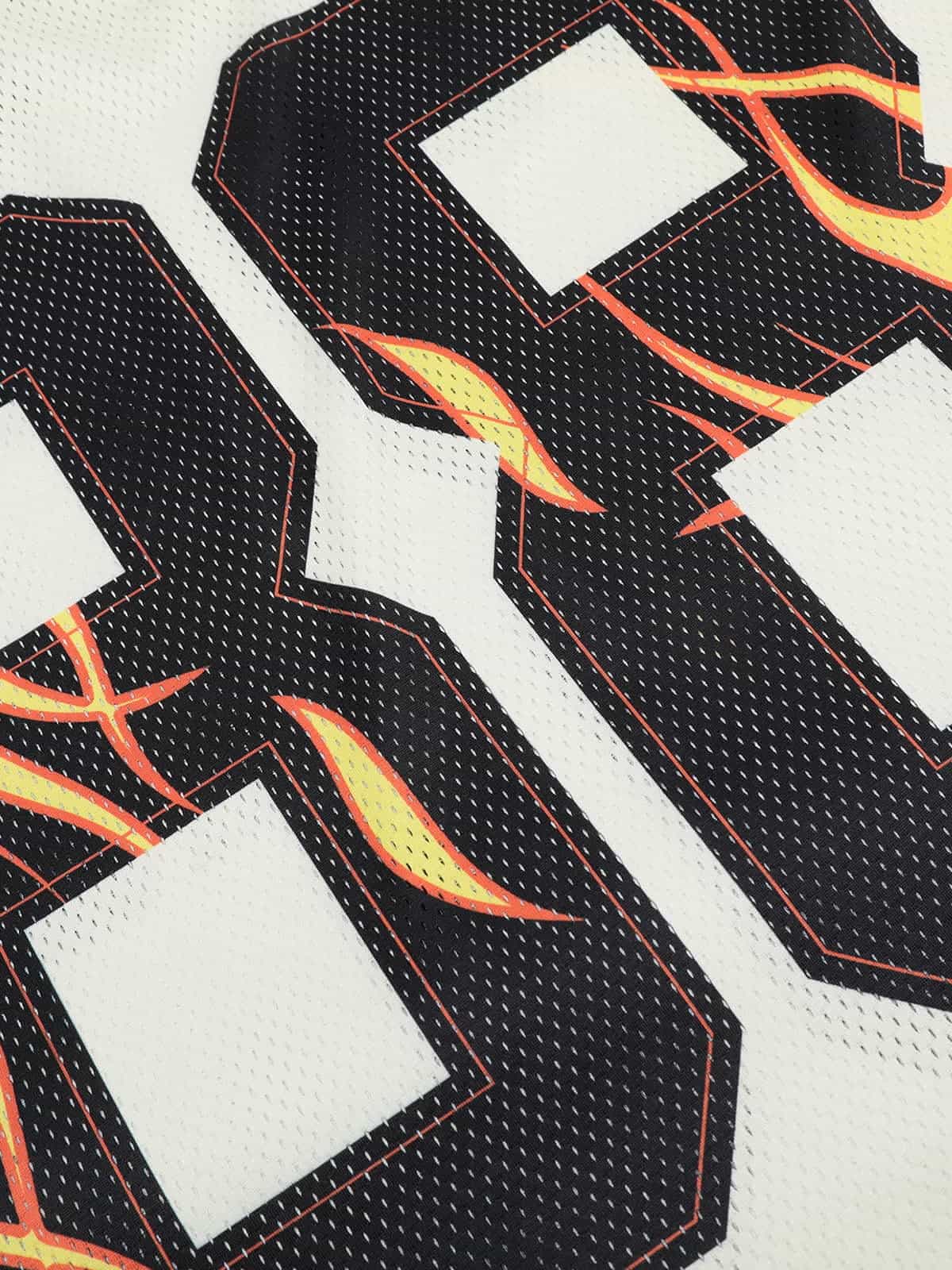 Jersey Style Flame Print T-shirt