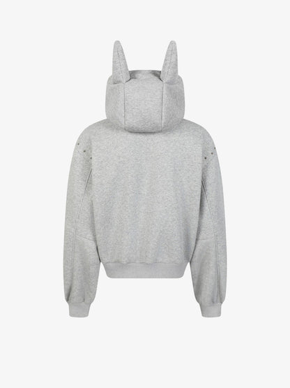 Stylish Studded Hoodie with Unique Cat Ear Design for Women 