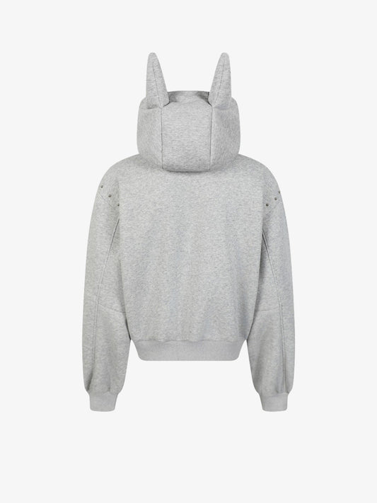 Stylish Studded Hoodie with Unique Cat Ear Design for Women 
