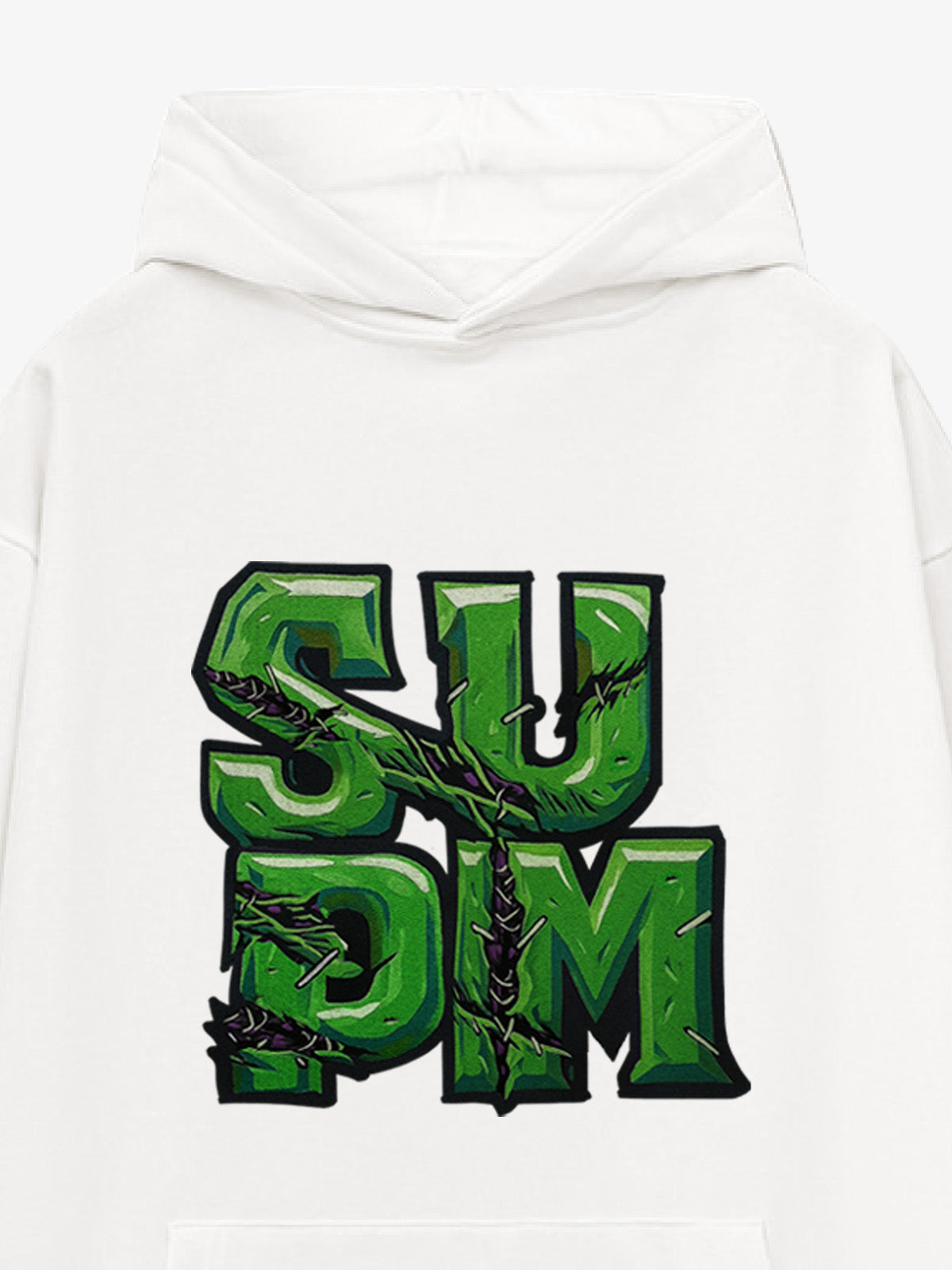 Supermade Green Thorn Font Hooded Sweatshirt 