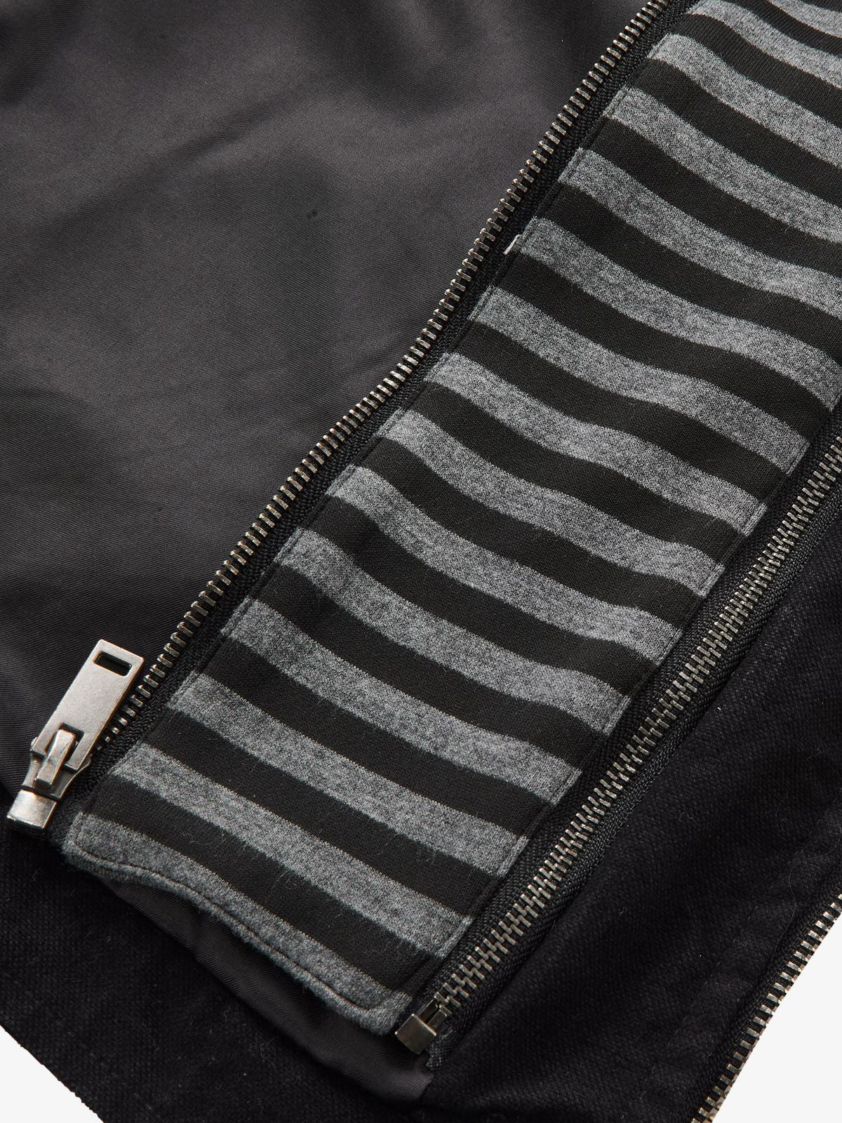 Detachable Striped-Hood Crop Jacket