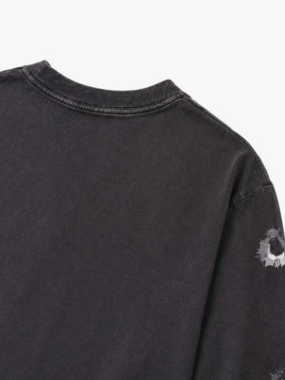 Revolver Graphic Distressed Long Sleeve Tee