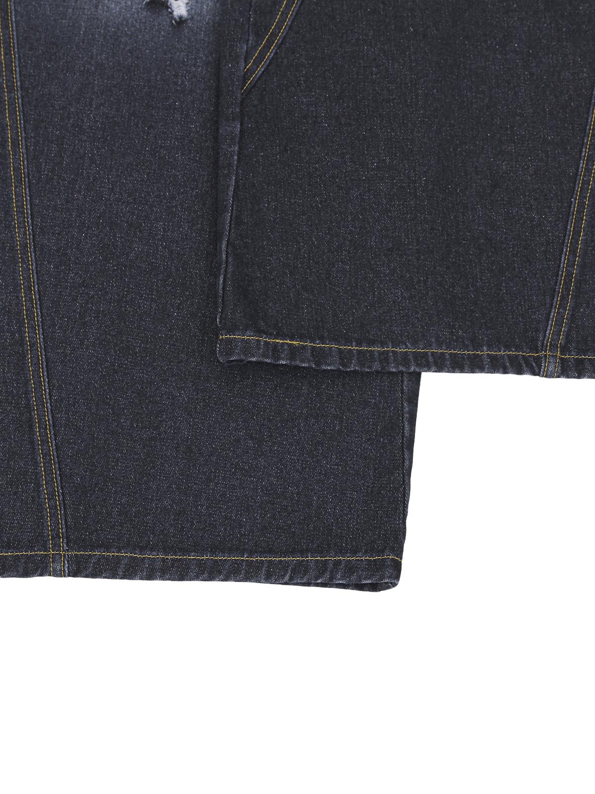 Washed Ripped Embroidered Barrel Jeans 