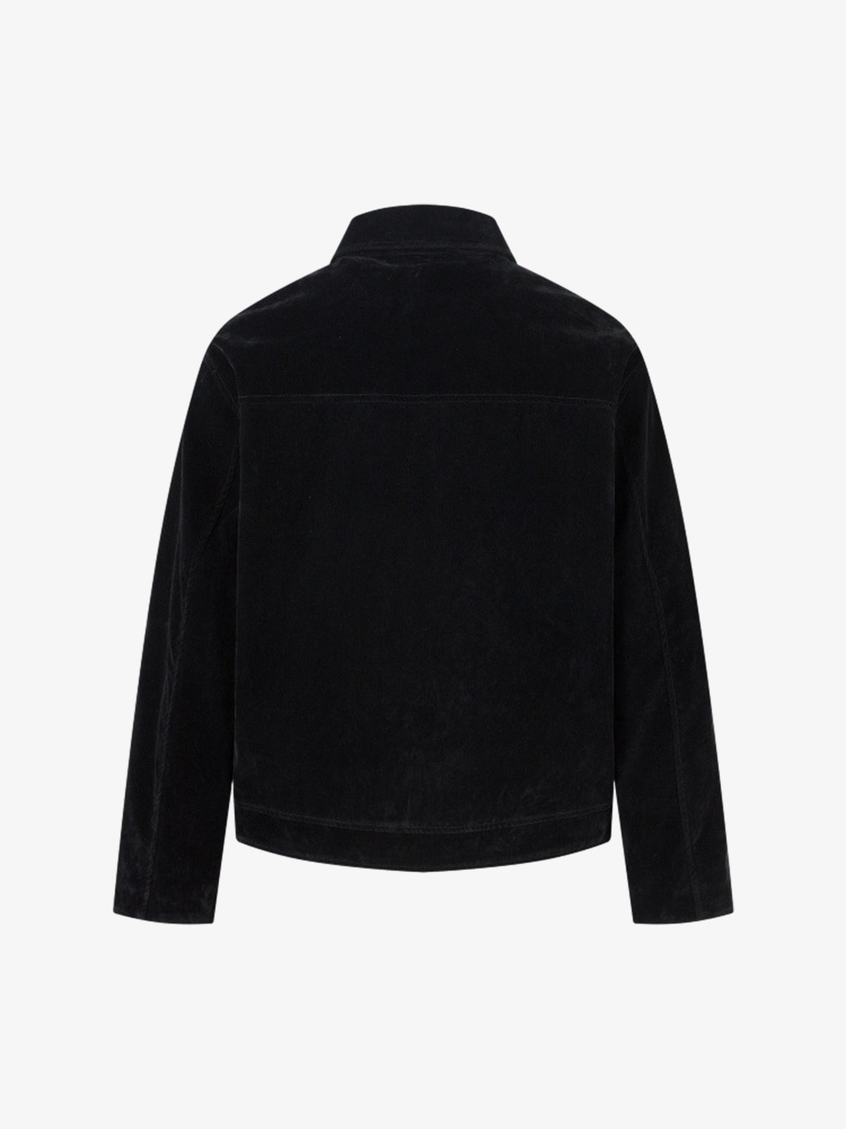 Retro Unique Metal Button Lapel Suede Bomber Jacket - 2538 