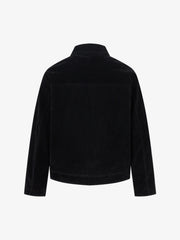 Retro Unique Metal Button Lapel Suede Bomber Jacket - 2538 