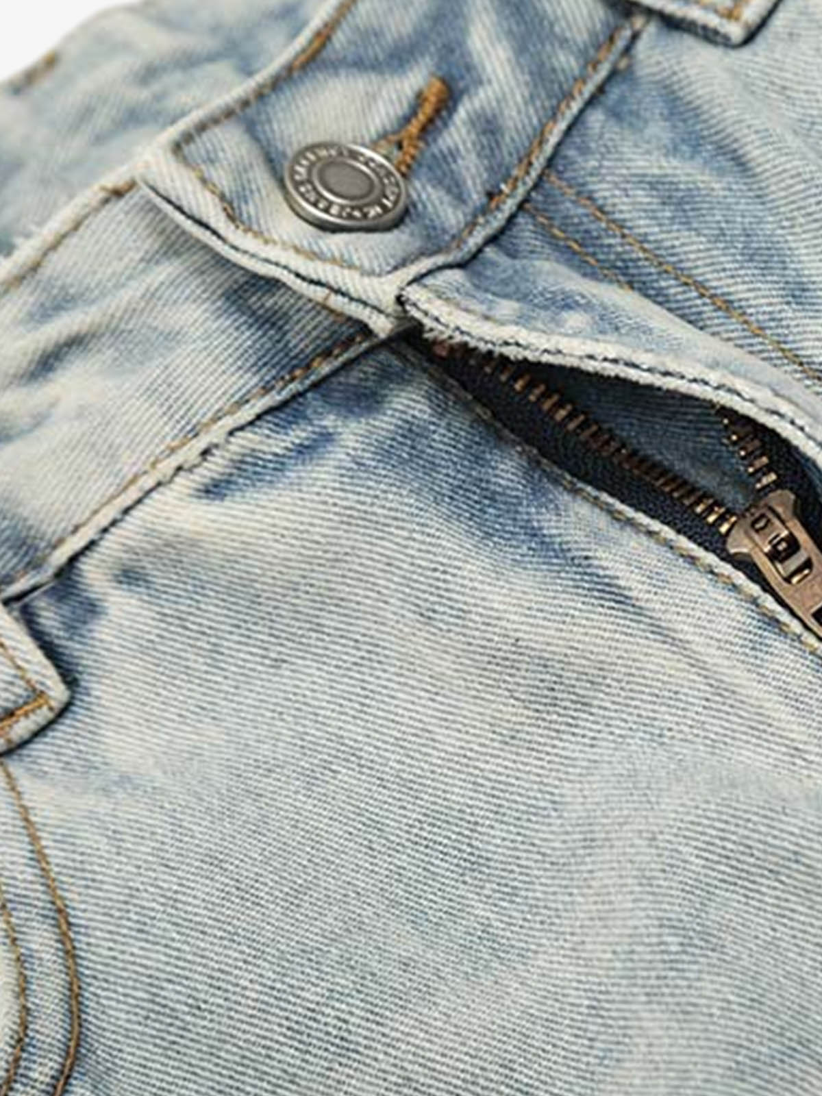 Light Wash Denim Wide Leg Bermuda Shorts for Women High Waist Casual Summer Style 