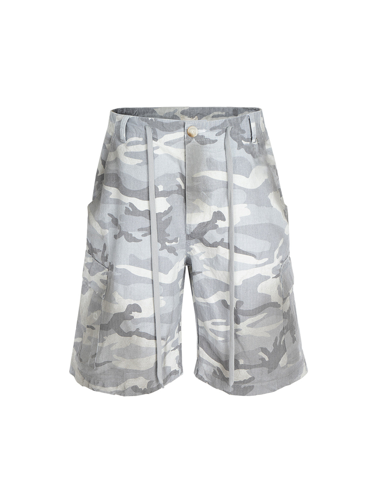 Drawstring Camouflage Cargo Shorts