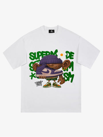 Street Cartoon Sneaker Graffiti Sneaker T-shirt 