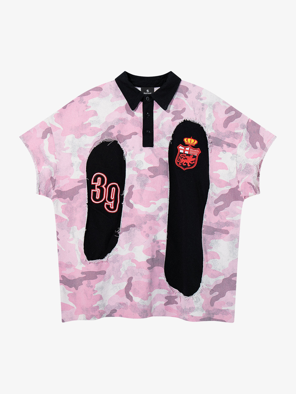Polo-Shirt mit Camouflage-Stickerei