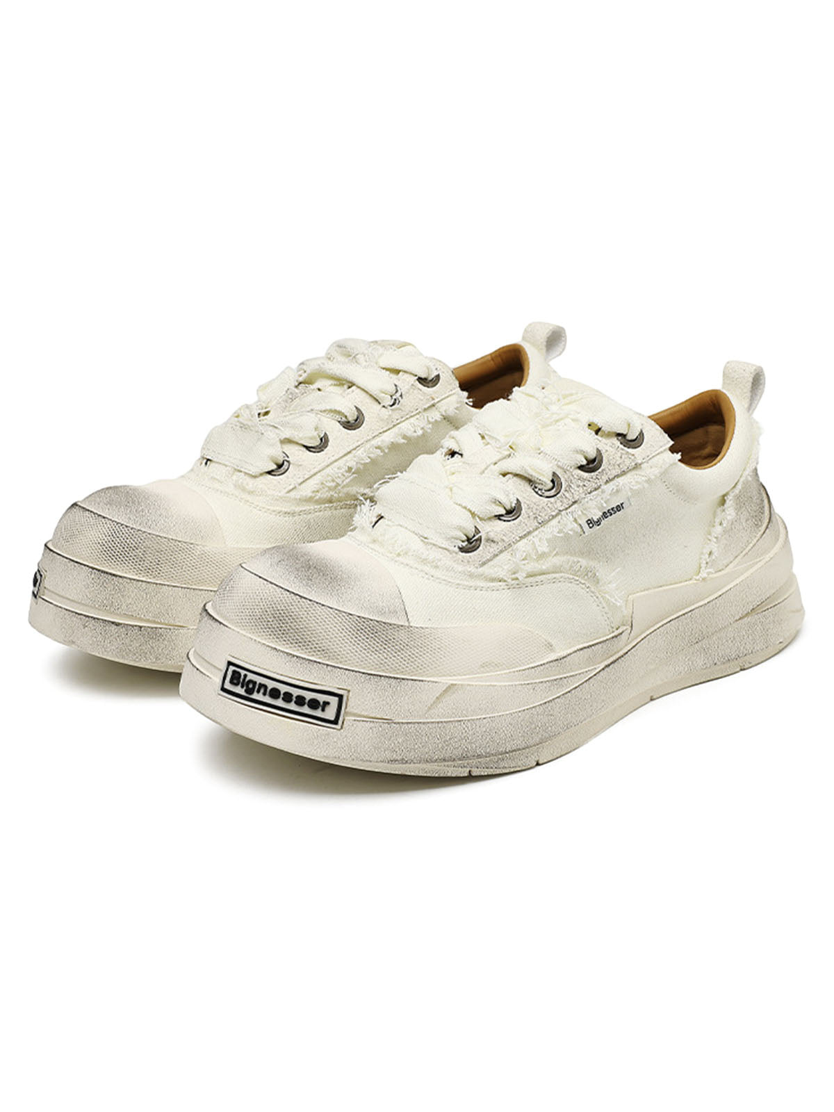 Retro Big-head Bandage Platform Canvas Shoes