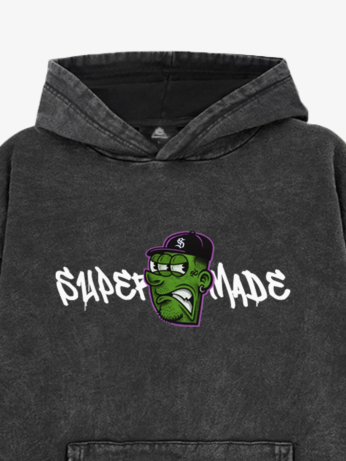 Supermade graffiti design hooded sweatshirt 