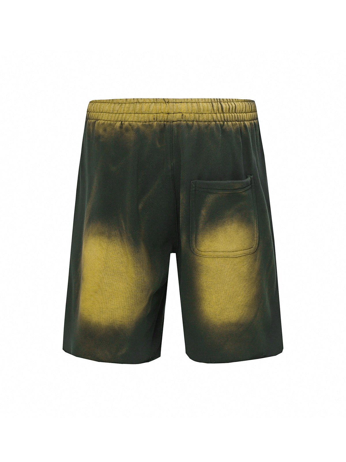 Gradient Letter Print Drawstring Shorts