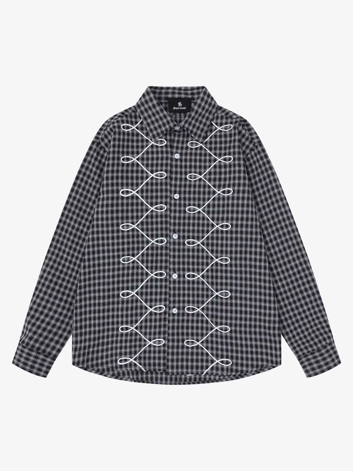 Street Retro Print Long-Sleeve Shirt