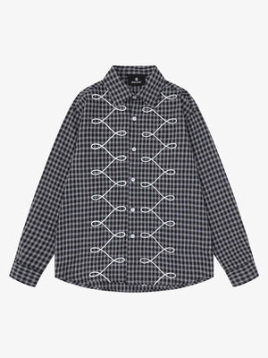Street Retro Print Long-Sleeve Shirt