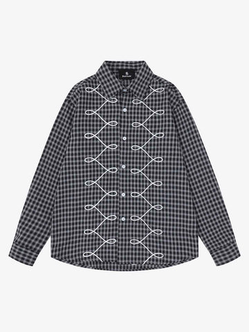 Street Retro Print Long-Sleeve Shirt