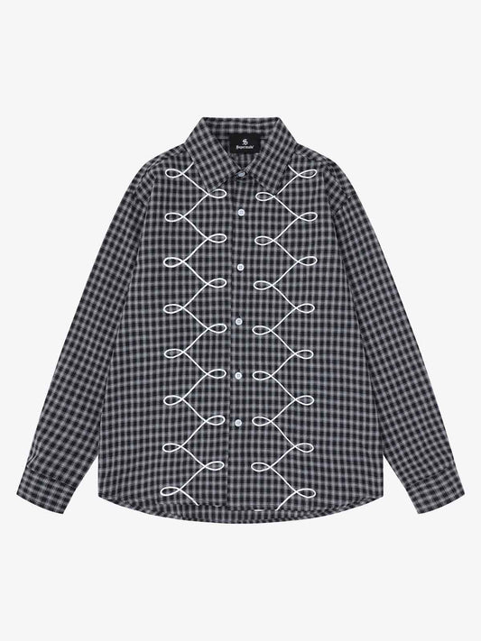 Street Retro Print Long-Sleeve Shirt