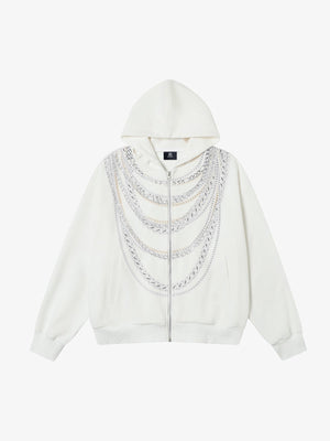 Stylish Chain-Embellished Hoodie for Modern Streetwear Enthusiasts 