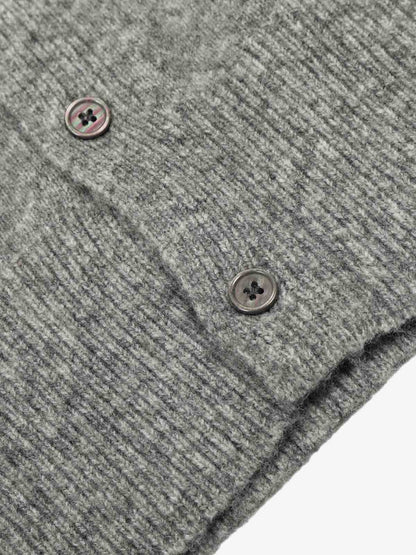 Retro High Neck Button-Down Knit Cardigan Sweater