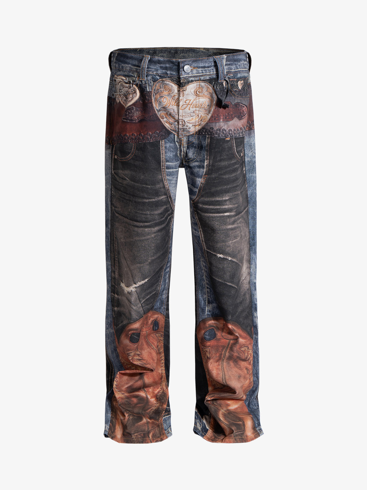 Western Trompe-l'œil Jeans