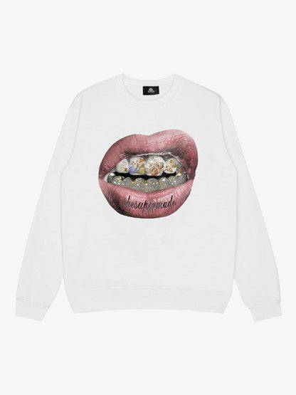 Unique Lip Art Graphic Sweatshirt for Fashion Lovers 